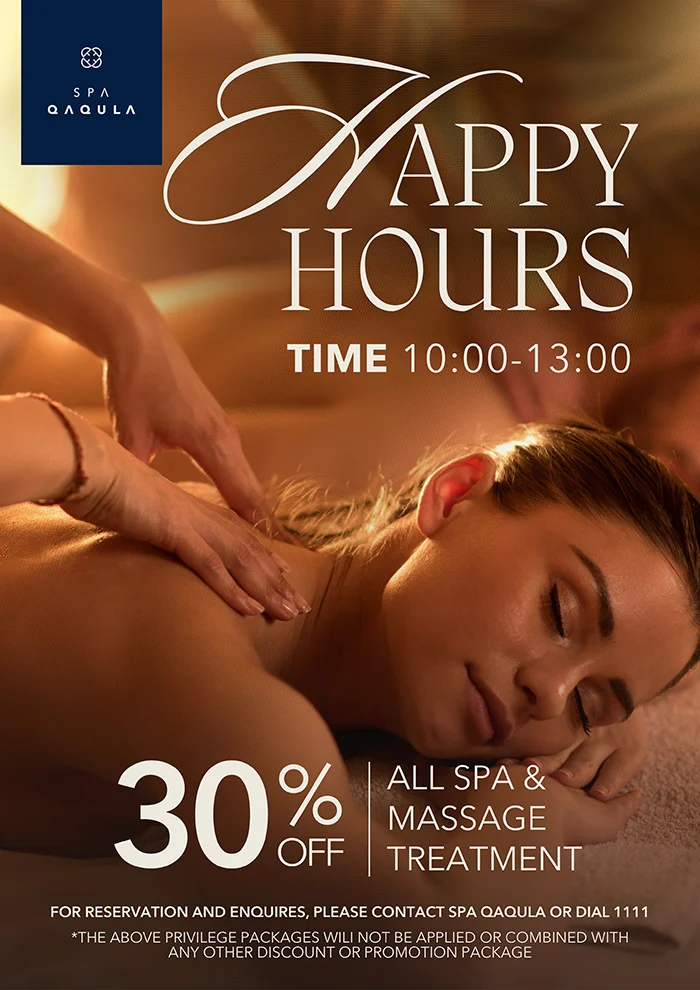 Happy Hours 2026 promotion across resort venues