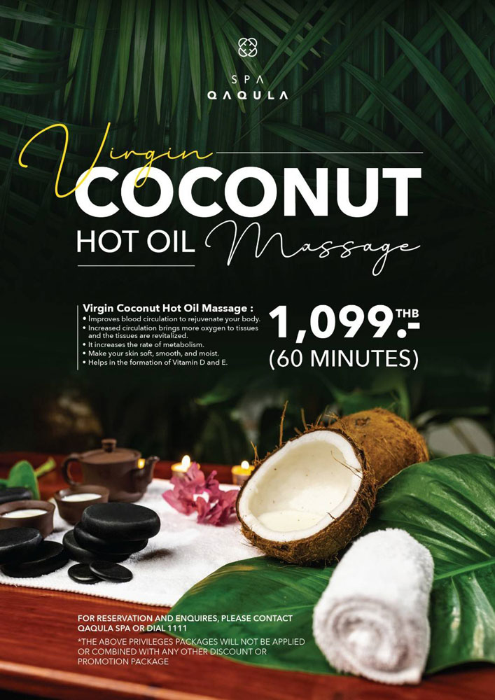 Virgin coconut spa treatment promotion