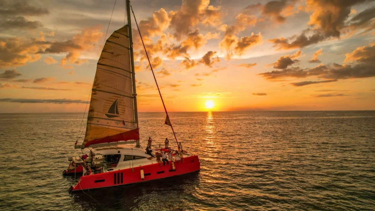 Romantic Sunset by Catamaran